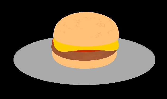 simple 3D model of a burge