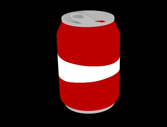 simple 3D model of a can of soda