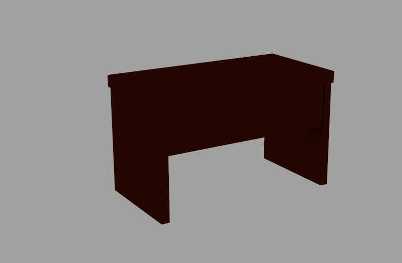 simple 3D model of a desk